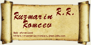 Ruzmarin Romčev vizit kartica